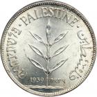 Palestine. 100 Mils, 1939. PCGS MS63