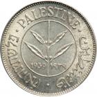 Palestine. 50 Mils, 1939. MS64