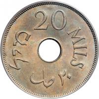 Palestine. 20 Mils, 1940. PCGS MS63 - 2