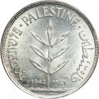 Palestine. 100 Mils, 1942. PCGS MS62