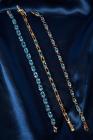 Collection of Blue Topaz, Yellow Gold Bracelets