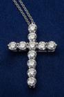 Tiffany & Company Diamond, Platinum Cross & Chain