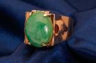 Jade, 14K Yellow Gold Ring