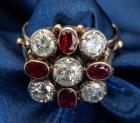 Lady's Diamond, Ruby, 14K Yellow & White Gold Ring