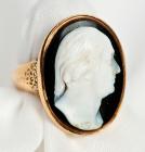 Washington Cameo Gold Mourning Ring, c. 1800