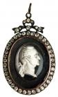 Mourning Brooch with Washington Tassie Bust, c. 1800