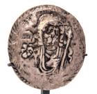 ROMAN. Round silver repoussé applique. 3rd century AD