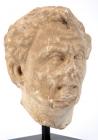 ROMAN. Marble head of mature man. Ca. 1st century BC