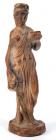ROMAN. Terra cotta figurine of woman holding water jug