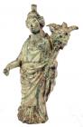 ROMAN. Bronze figure of Tyche. 2nd-3rd century AD.