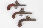 Three Large British Flintlock Pistols