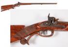 French Very Elaborate Carved Hunting Percussion Shotgun, ca. 1840