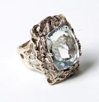 Lady's Aquamarine, 14K Yellow Gold Ring - 2