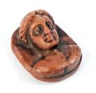 ROMAN. Red stone cameo depicting draped female bust 2nd-3rd century AD.