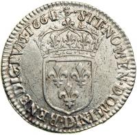 France. 1/12 Ecu, 1661/0 B (Rouen). AEF - 2