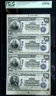 Clifton, KS - $10-$10-$10-$20 1902 Date Back Fr. 616/642 The First NB Ch. # (W)7178 Uncut Sheet. PCGS Choice New 63PPQ