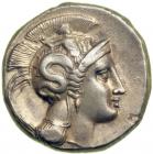 Lucania, Thourioi. Silver Distater (15.42g) ca. 350-300 BC. EF