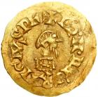 Visigoths. Recceswinth, 653-672. Gold Tremissis (1.5 g) VF