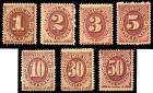 Postage Dues, 1891, 1¢-50¢ complete. VG-Fine