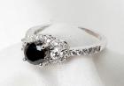 Lady's Black Diamond, Diamond, 14K White Gold Ring