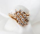 Lady's Diamond, 14K Yellow Gold Cluster Ring