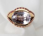 Lady's Kunzite, Ruby, 14K Yellow Gold Ring