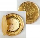 Custom Made Meister 18K Yellow Gold, US $20 Gold Piece Pocket Watch