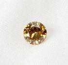 .98 Carat European Cut Treated Fancy Vivid Yellow Diamond