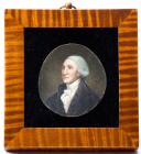 [Washington, George] Pine Miniature on Prepared Ivory, c. early 1800s