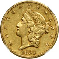 1853-O $20 Liberty. NGC EF45