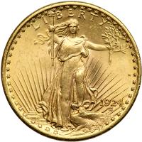 1924 $20 St. Gaudens. MS63