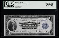 1918, $1 Federal Reserve Bank Note. PCGS Extremely Fine 45PPQ. Fr-713. KL-66.