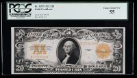 1922, $20 Gold Certificate. PCGS Choice About New 55. Fr-1187. KL-564.