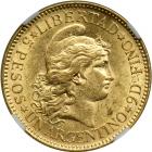 Argentina. 5 Pesos, 1887. NGC AU58