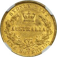 Australia. Sovereign, 1864 (Sydney). NGC MS61 - 2