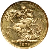 Australia. Sovereign, 1879-M. NGC MS62 - 2
