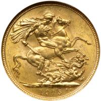 Australia. Sovereign, 1915-S. NGC MS63 - 2