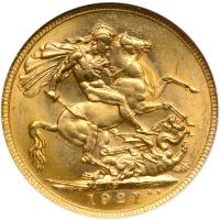 Australia. Sovereign, 1921-P. NGC MS64 - 2