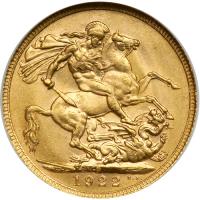 Australia. Sovereign, 1922-P. NGC MS62 - 2