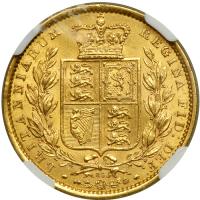 Great Britain. Sovereign, 1864. NGC AU58 - 2