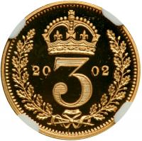 Great Britain. Maundy Set struck in Gold, 2002. NGC PF68 - 2