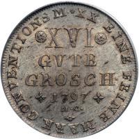 German States - Brunswick-Wolfenbüttel. 16 Gute Groschen, 1797-MC. PCGS MS64 - 2