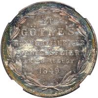 German States - Frankfurt am Main. 2 Gulden, 1849. NGC MS63 - 2