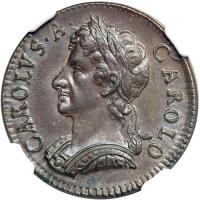 Great Britain. Farthing, 1675. NGC MS64