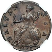 Great Britain. Halfpenny, 1737. NGC MS61 - 2