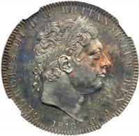 Great Britain. Crown, 1818. NGC MS63