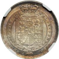 Great Britain. Shilling, 1825. NGC MS65 - 2