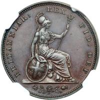 Great Britain. Bronzed Proof Farthing, 1826. NGC PF64 - 2