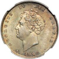 Great Britain. Shilling, 1826. NGC MS65