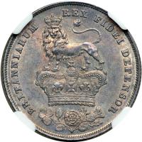 Great Britain. Shilling, 1827. NGC MS63 - 2